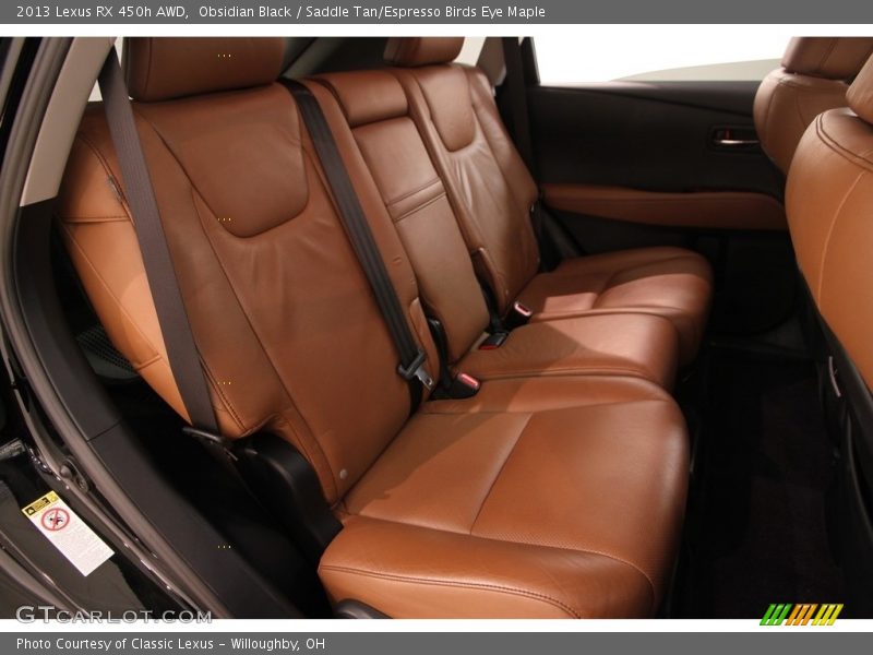 Obsidian Black / Saddle Tan/Espresso Birds Eye Maple 2013 Lexus RX 450h AWD