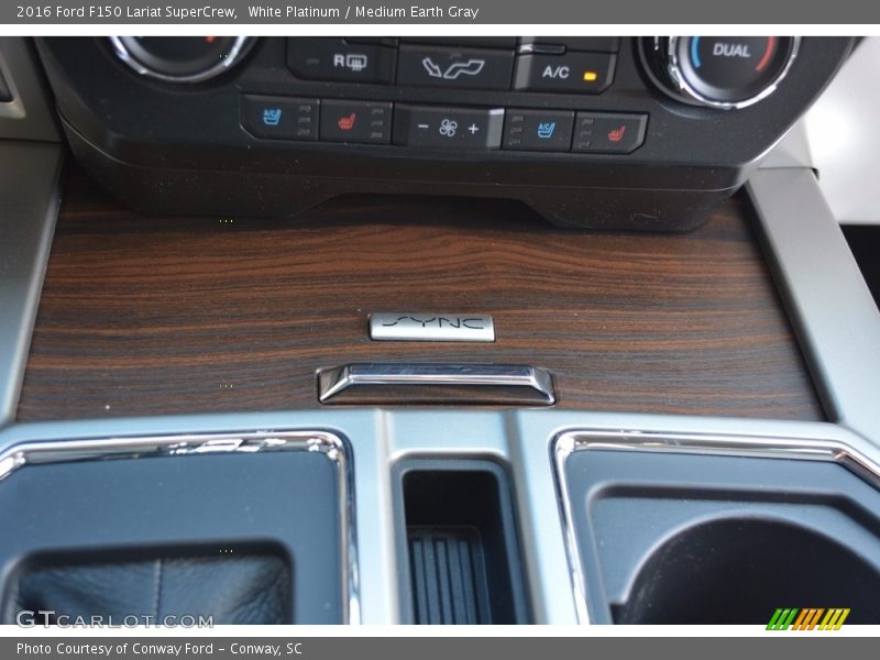White Platinum / Medium Earth Gray 2016 Ford F150 Lariat SuperCrew