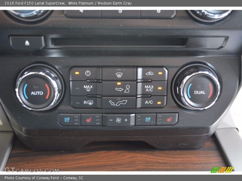 White Platinum / Medium Earth Gray 2016 Ford F150 Lariat SuperCrew