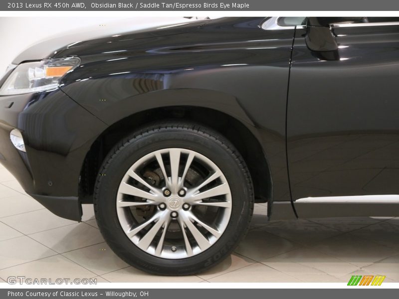 Obsidian Black / Saddle Tan/Espresso Birds Eye Maple 2013 Lexus RX 450h AWD