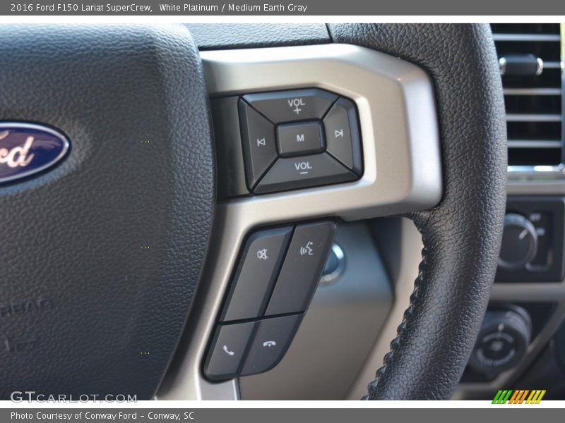 White Platinum / Medium Earth Gray 2016 Ford F150 Lariat SuperCrew