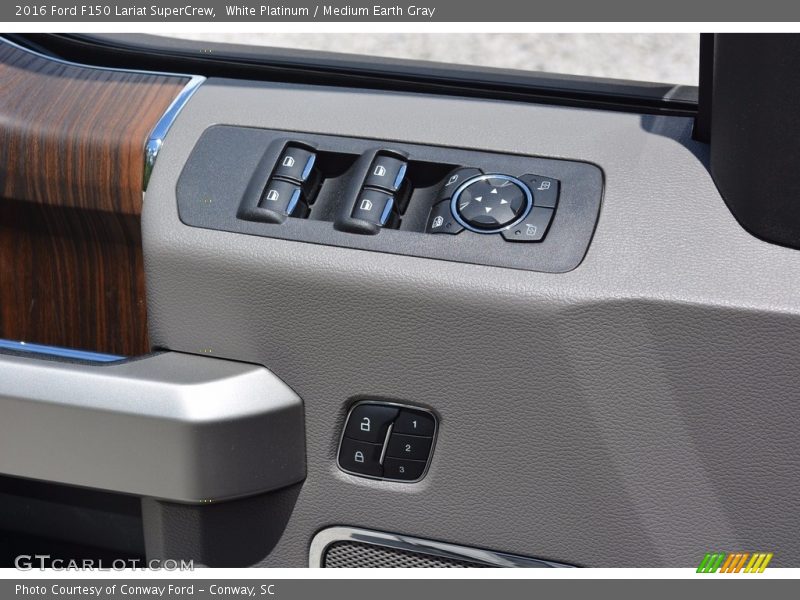 White Platinum / Medium Earth Gray 2016 Ford F150 Lariat SuperCrew