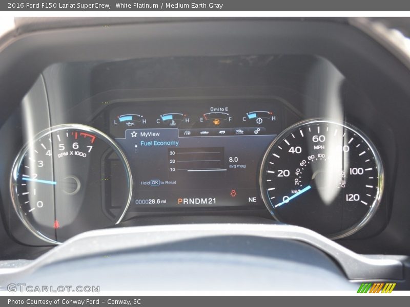 White Platinum / Medium Earth Gray 2016 Ford F150 Lariat SuperCrew