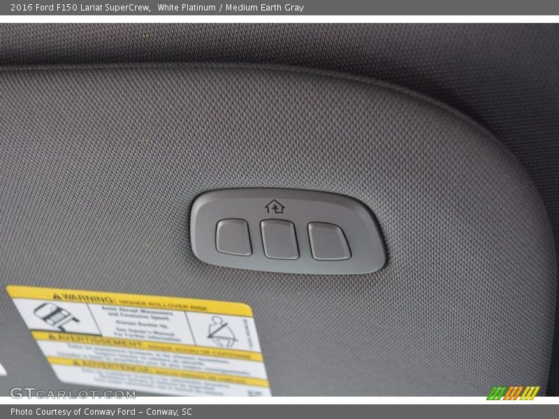White Platinum / Medium Earth Gray 2016 Ford F150 Lariat SuperCrew