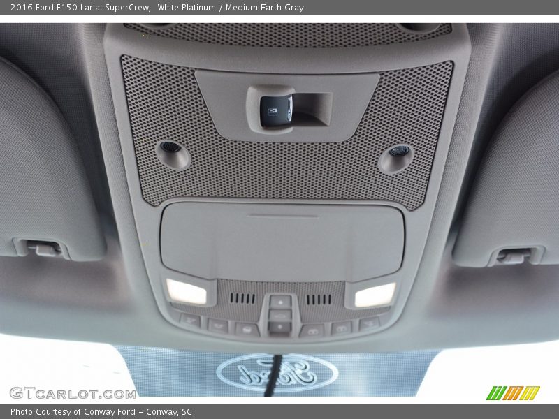 White Platinum / Medium Earth Gray 2016 Ford F150 Lariat SuperCrew