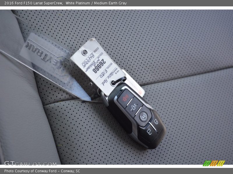 White Platinum / Medium Earth Gray 2016 Ford F150 Lariat SuperCrew