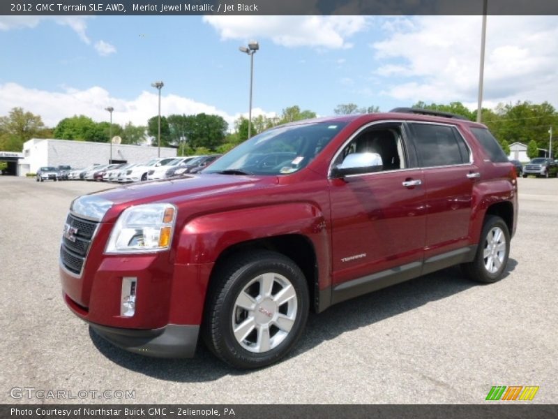 Merlot Jewel Metallic / Jet Black 2012 GMC Terrain SLE AWD