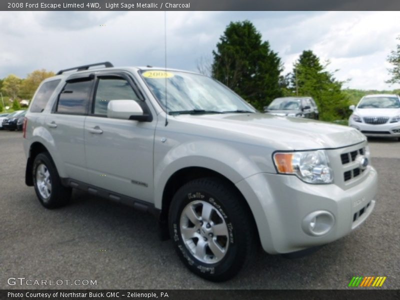 Light Sage Metallic / Charcoal 2008 Ford Escape Limited 4WD