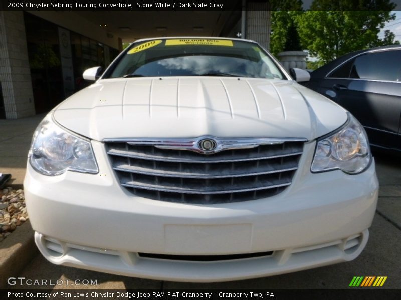 Stone White / Dark Slate Gray 2009 Chrysler Sebring Touring Convertible