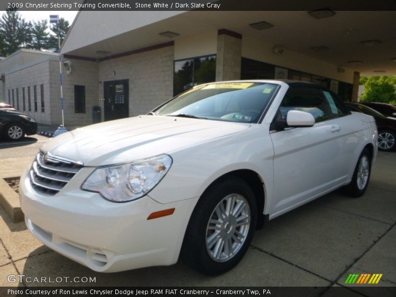 Stone White / Dark Slate Gray 2009 Chrysler Sebring Touring Convertible