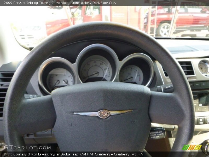 Stone White / Dark Slate Gray 2009 Chrysler Sebring Touring Convertible