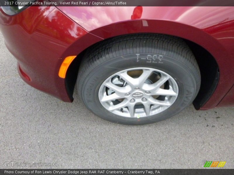 Velvet Red Pearl / Cognac/Alloy/Toffee 2017 Chrysler Pacifica Touring