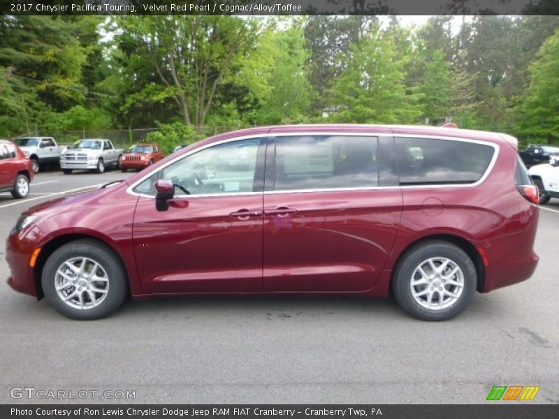 Velvet Red Pearl / Cognac/Alloy/Toffee 2017 Chrysler Pacifica Touring