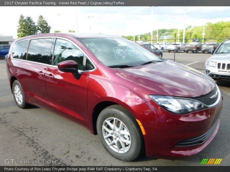 Velvet Red Pearl / Cognac/Alloy/Toffee 2017 Chrysler Pacifica Touring