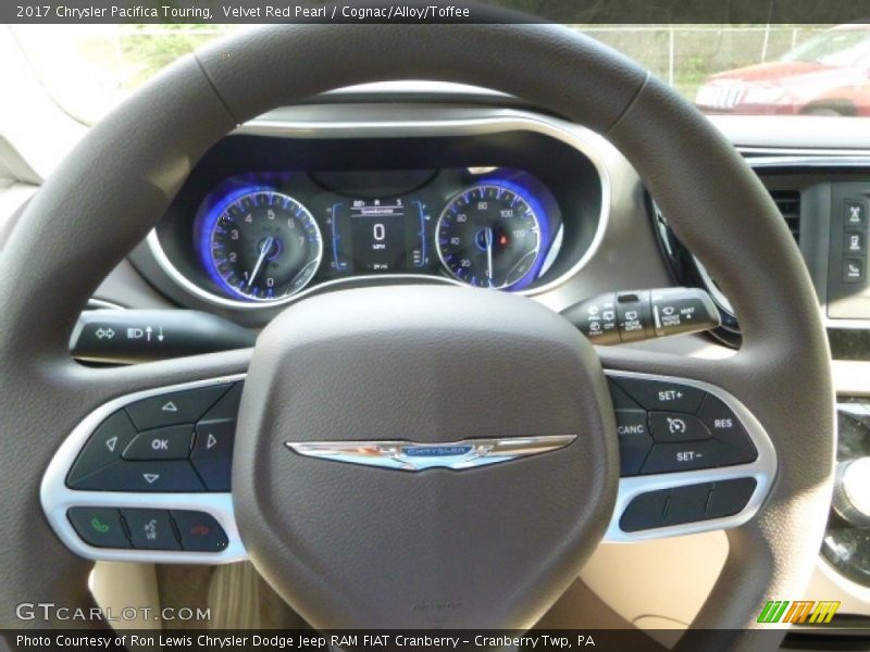 Velvet Red Pearl / Cognac/Alloy/Toffee 2017 Chrysler Pacifica Touring