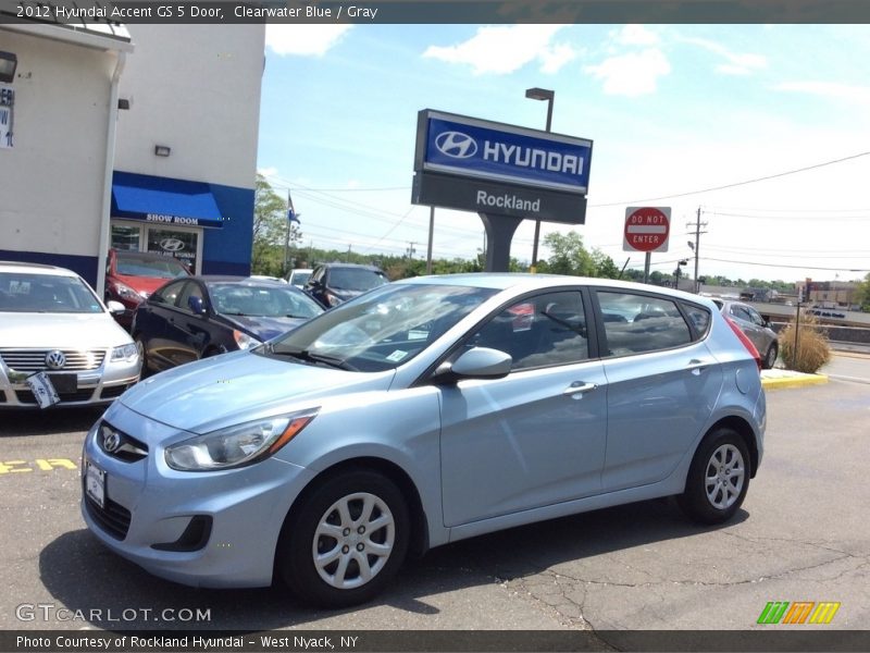 Clearwater Blue / Gray 2012 Hyundai Accent GS 5 Door