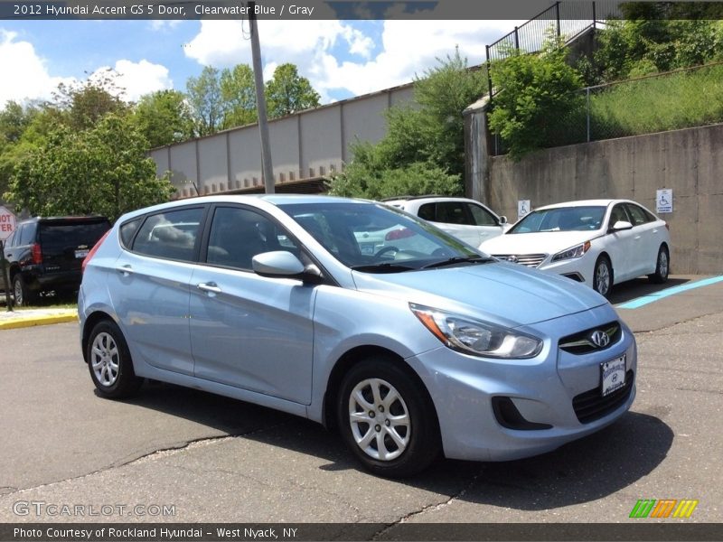 Clearwater Blue / Gray 2012 Hyundai Accent GS 5 Door