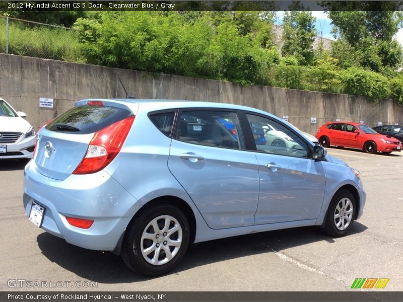 Clearwater Blue / Gray 2012 Hyundai Accent GS 5 Door