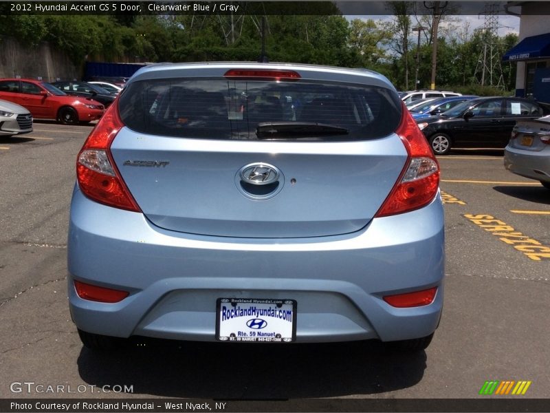 Clearwater Blue / Gray 2012 Hyundai Accent GS 5 Door