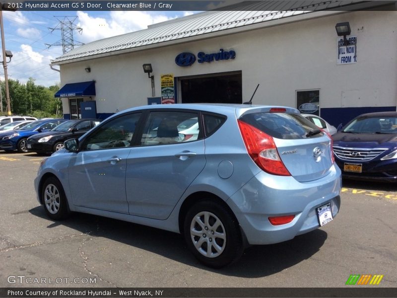 Clearwater Blue / Gray 2012 Hyundai Accent GS 5 Door