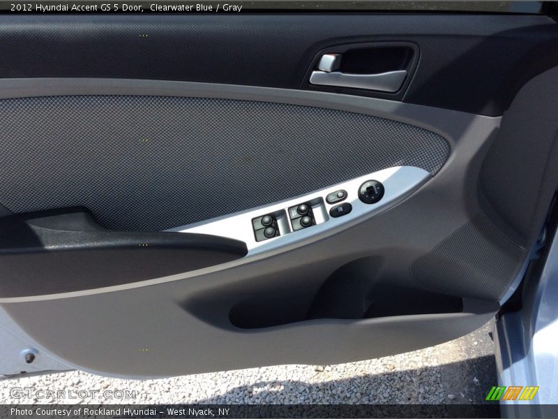Clearwater Blue / Gray 2012 Hyundai Accent GS 5 Door