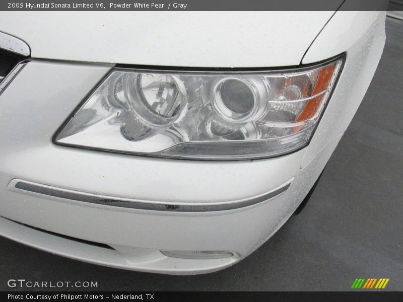 Powder White Pearl / Gray 2009 Hyundai Sonata Limited V6