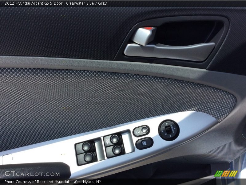 Clearwater Blue / Gray 2012 Hyundai Accent GS 5 Door