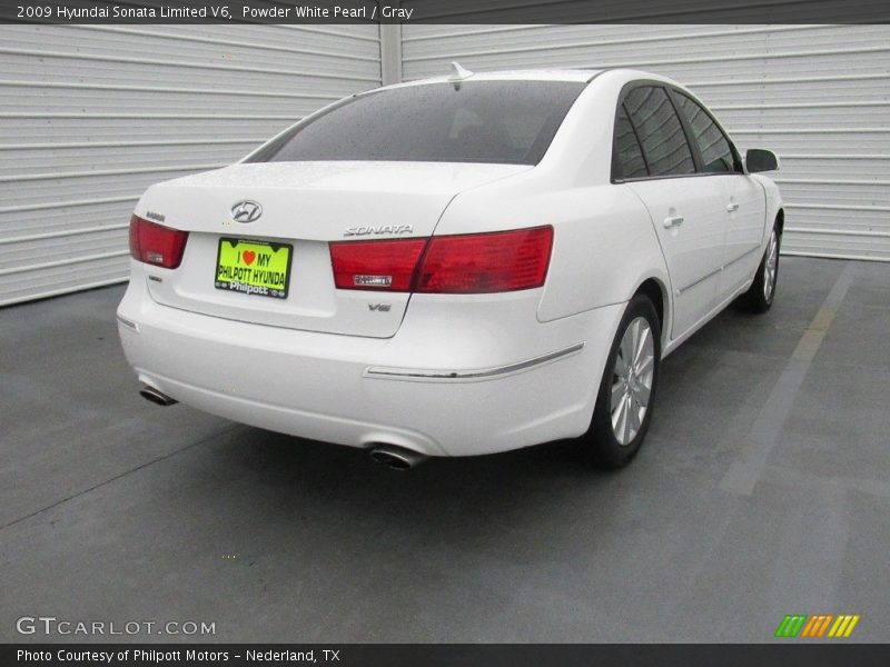 Powder White Pearl / Gray 2009 Hyundai Sonata Limited V6
