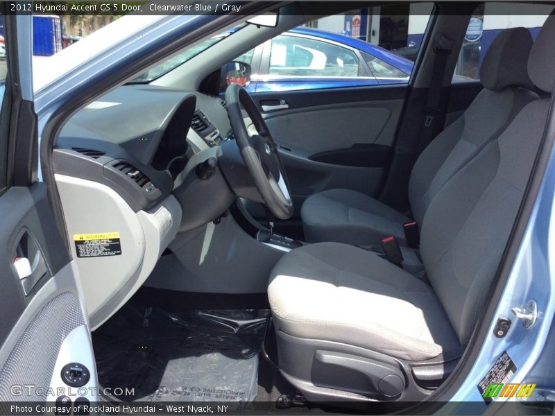Clearwater Blue / Gray 2012 Hyundai Accent GS 5 Door