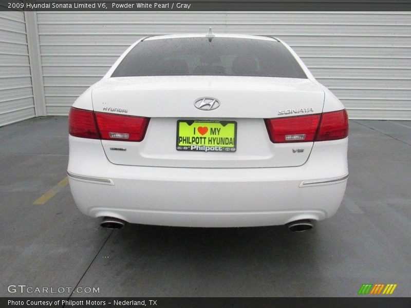 Powder White Pearl / Gray 2009 Hyundai Sonata Limited V6