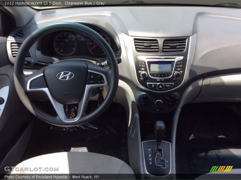 Clearwater Blue / Gray 2012 Hyundai Accent GS 5 Door