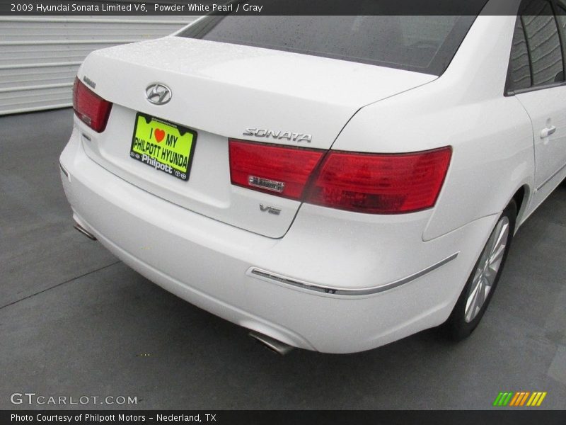 Powder White Pearl / Gray 2009 Hyundai Sonata Limited V6