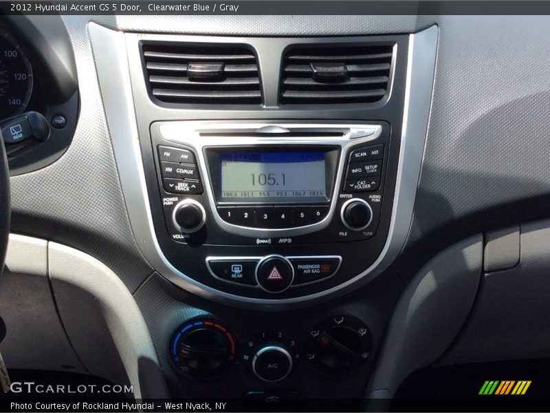 Clearwater Blue / Gray 2012 Hyundai Accent GS 5 Door