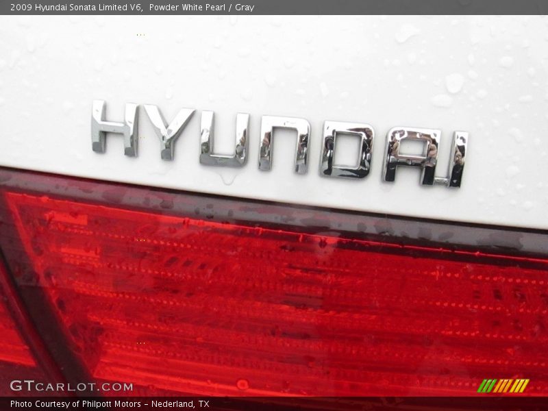 Powder White Pearl / Gray 2009 Hyundai Sonata Limited V6