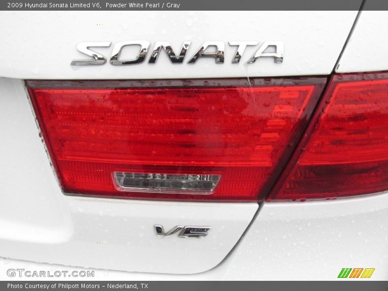 Powder White Pearl / Gray 2009 Hyundai Sonata Limited V6