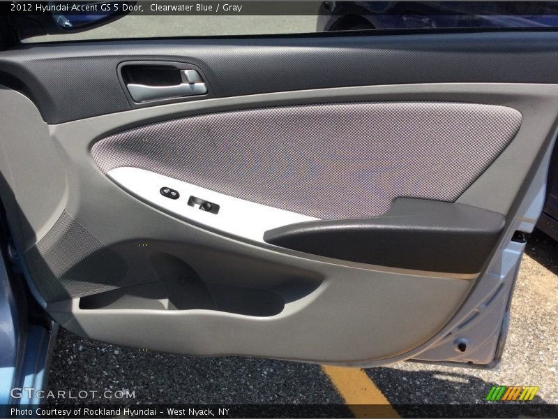 Clearwater Blue / Gray 2012 Hyundai Accent GS 5 Door