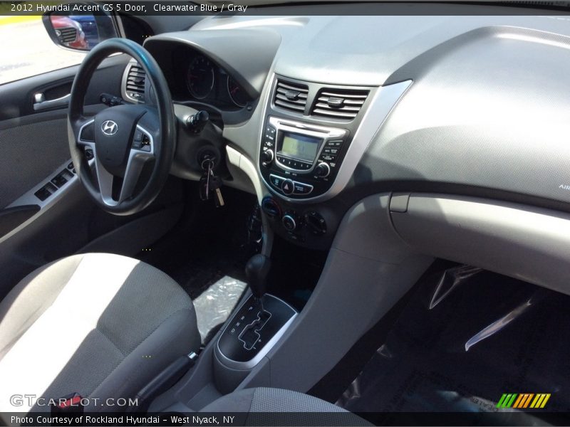 Clearwater Blue / Gray 2012 Hyundai Accent GS 5 Door