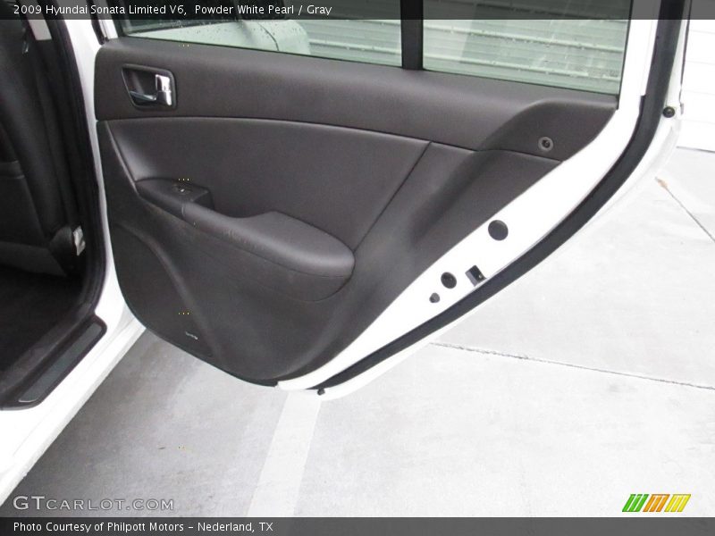 Powder White Pearl / Gray 2009 Hyundai Sonata Limited V6