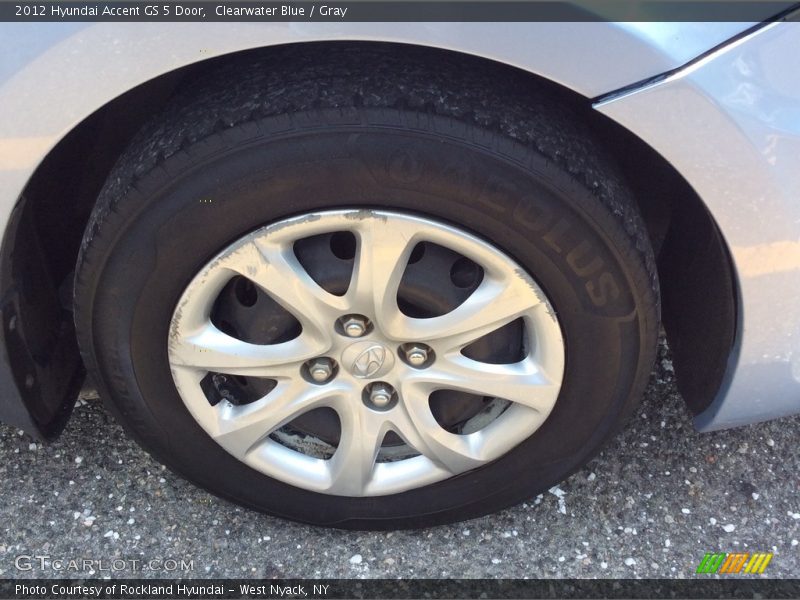 Clearwater Blue / Gray 2012 Hyundai Accent GS 5 Door