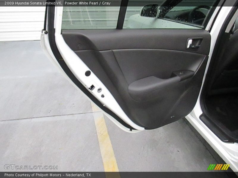 Powder White Pearl / Gray 2009 Hyundai Sonata Limited V6