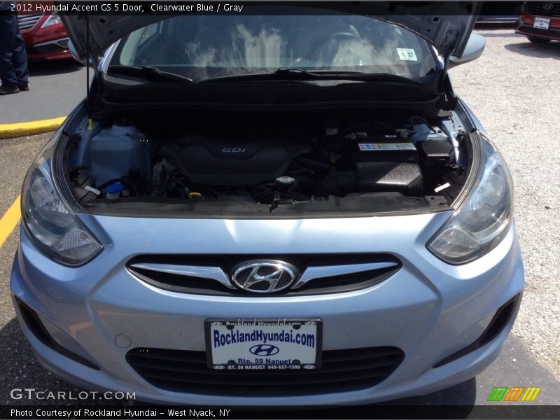 Clearwater Blue / Gray 2012 Hyundai Accent GS 5 Door