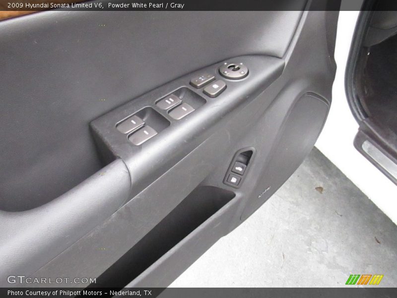 Powder White Pearl / Gray 2009 Hyundai Sonata Limited V6