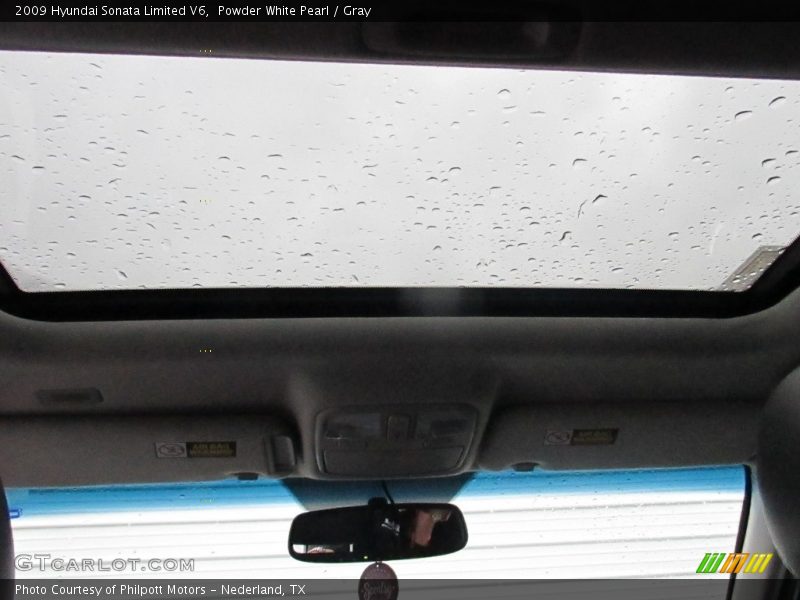Powder White Pearl / Gray 2009 Hyundai Sonata Limited V6