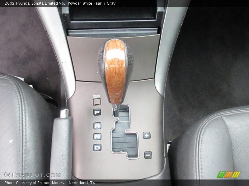 Powder White Pearl / Gray 2009 Hyundai Sonata Limited V6