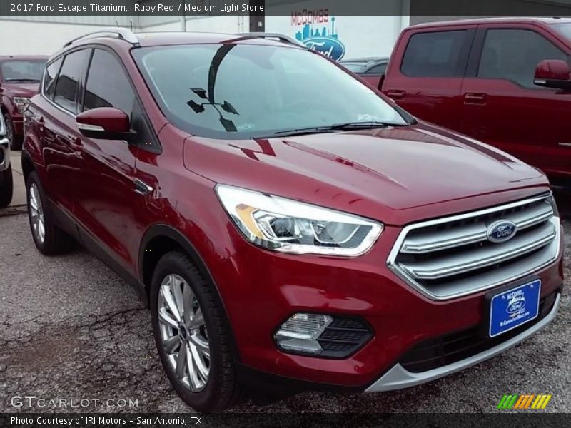 Ruby Red / Medium Light Stone 2017 Ford Escape Titanium