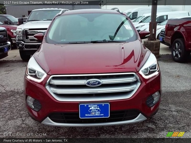 Ruby Red / Medium Light Stone 2017 Ford Escape Titanium