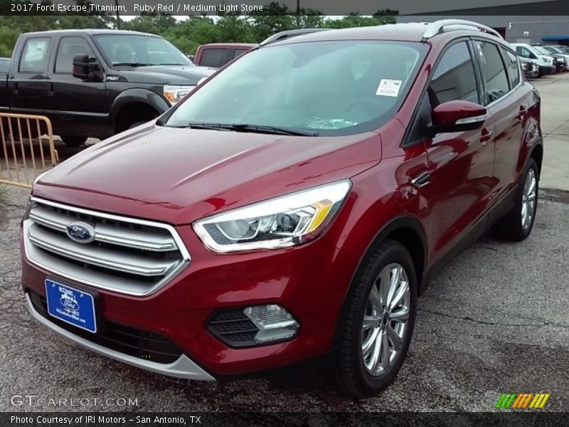 Ruby Red / Medium Light Stone 2017 Ford Escape Titanium