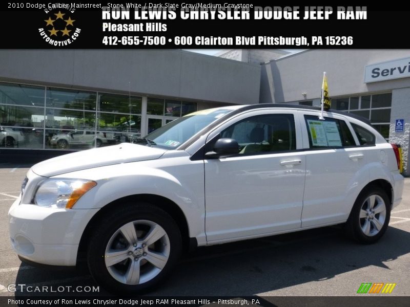 Stone White / Dark Slate Gray/Medium Graystone 2010 Dodge Caliber Mainstreet
