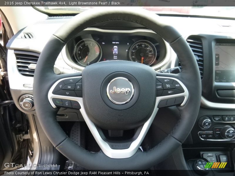 Light Brownstone Pearl / Black 2016 Jeep Cherokee Trailhawk 4x4