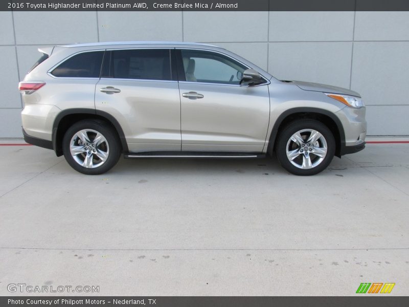 Creme Brulee Mica / Almond 2016 Toyota Highlander Limited Platinum AWD